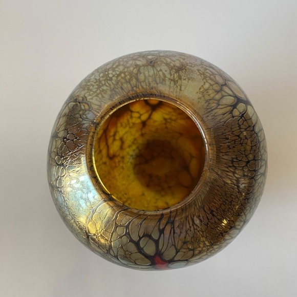 Magma Vessel Unique Art Glass Vase by Allan Gott Signed Dated 2001 - Picture 8 of 8